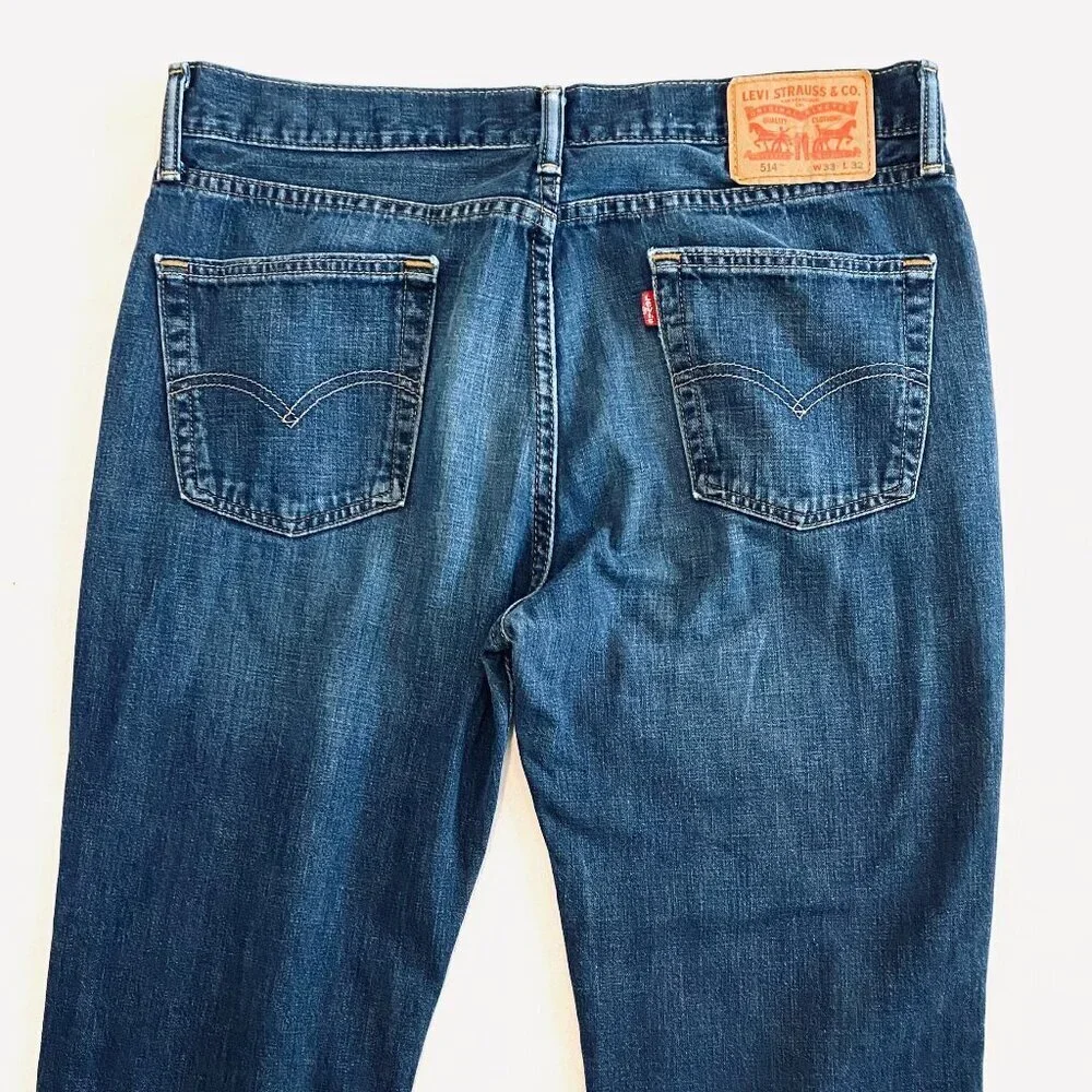 Levi's 514 jeans Men's 33 dark denim wash classic straight leg unisex